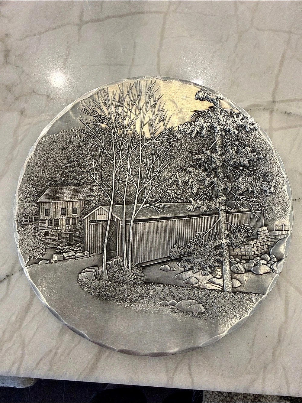 The Franklin Mint Engraved Silver Art Plate
